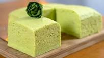 Steamed Pandan Sponge Cake Steamed Pandan Sponge Cake