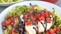 Grilled Bruschetta Chicken with Zoodles Grilled Bruschetta Chicken with Zoodles