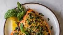 Keto Baked Salmon With Parmesan Herb Crust Keto Baked Salmon With Parmesan Herb Crust