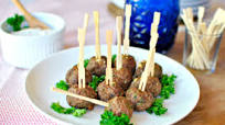 Mini Gyro Meatballs Mini Gyro Meatballs