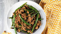 Spicy Ground Turkey and Green Bean Stir-fry Spicy Ground Turkey and Green Bean Stir-fry