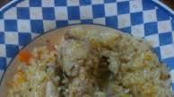 Guiso de arroz con menudos y carcasa de pollo Guiso de arroz con menudos y carcasa de pollo