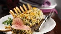 Roast Rack of Lamb with Mustard and Herb Topping Roast Rack of Lamb with Mustard and Herb Topping