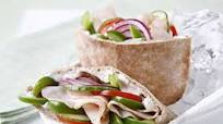 Sándwiches de pan pita con pavo y verduras Sándwiches de pan pita con pavo y verduras