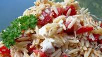 Mediterranean Chicken and Orzo Salad In Red Pepper Cups Mediterranean Chicken and Orzo Salad In Red Pepper Cups