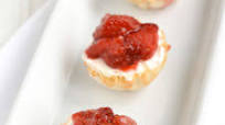 Roasted Balsamic Strawberry Cheesecake Bites Roasted Balsamic Strawberry Cheesecake Bites