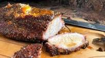 Spiced Vermont Maple-Apricot-Glazed-Smoked Pork Loin Spiced Vermont Maple-Apricot-Glazed-Smoked Pork Loin