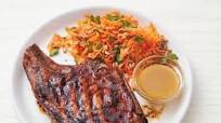 Grilled Mustard Pork Chops with Carrot Salad Grilled Mustard Pork Chops with Carrot Salad