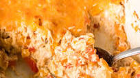 Cheesy Chicken Fajita Casserole Cheesy Chicken Fajita Casserole