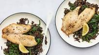 Seared Tilapia With Lemony Wild Rice and Spinach Seared Tilapia With Lemony Wild Rice and Spinach