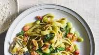 Spinach, Lima Bean & Crispy Pancetta Pasta Spinach, Lima Bean & Crispy Pancetta Pasta