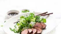 Chinese Five Spice Pork Fillet with Oyster Sauce & Asian Herb Salad Chinese Five Spice Pork Fillet with Oyster Sauce & Asian Herb Salad