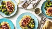 Cherry Balsamic Pork Chops with Garlic Herb Couscous and Roasted Broccoli Cherry Balsamic Pork Chops with Garlic Herb Couscous and Roasted Broccoli