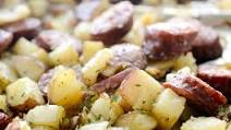 Oven Roasted Smoked Sausage and Potatoes Oven Roasted Smoked Sausage and Potatoes