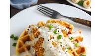 Oven Baked Chicken And Waffles With White Pepper Gravy Oven Baked Chicken And Waffles With White Pepper Gravy