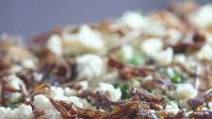 Raw Vegan Pizza: Pesto & Caramelised Onion Raw Vegan Pizza: Pesto & Caramelised Onion