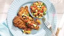 Veal chops and grilled corn salsa from Stefano Faita Veal chops and grilled corn salsa from Stefano Faita