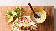 Skirt Steak Tacos with Guacamole and Lime Crema Skirt Steak Tacos with Guacamole and Lime Crema