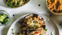 Chicken Adobo Tacos with Green Papaya Slaw Chicken Adobo Tacos with Green Papaya Slaw
