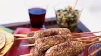 Turkey Kibbe Kebabs with Two Sauces Turkey Kibbe Kebabs with Two Sauces