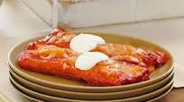 Cremosas enchiladas rojas de pollo Cremosas enchiladas rojas de pollo