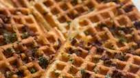 Sausage and Parmesan Waffles Sausage and Parmesan Waffles