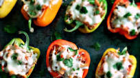 Pimientos Rellenos de Fajitas de Pollo Pimientos Rellenos de Fajitas de Pollo
