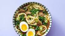 Vegetarian Miso Ramen with Mushrooms, Spinach & Chilies Vegetarian Miso Ramen with Mushrooms, Spinach & Chilies
