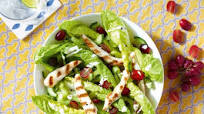 Chicken caesar salad with a red grape twist Chicken caesar salad with a red grape twist