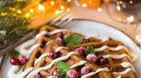 Gingerbread Waffles with Cream Cheese Glaze Gingerbread Waffles with Cream Cheese Glaze