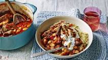 Harissa spiced lamb with cannellini beans Harissa spiced lamb with cannellini beans