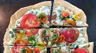 Heirloom Tomato on Ricotta Flatbread Heirloom Tomato on Ricotta Flatbread