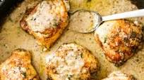 One pan Baked Chicken with Garlic Parmesan Cream Sauce One pan Baked Chicken with Garlic Parmesan Cream Sauce
