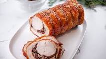Rolled Pork Belly with Cranberry Christmas Stuffing Rolled Pork Belly with Cranberry Christmas Stuffing