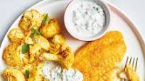 Curry-Roasted Fish and Cauliflower with Radish Raita Curry-Roasted Fish and Cauliflower with Radish Raita