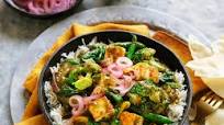 Saag Vegetable Curry with Paneer Cheese Saag Vegetable Curry with Paneer Cheese
