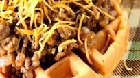 Homemade Sloppy Joes Over Cornbread Waffles Homemade Sloppy Joes Over Cornbread Waffles