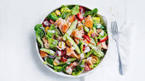 No-cook salmon caesar salad No-cook salmon caesar salad
