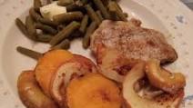Roasted Pork Chops with Sweet Potatoes & Apples Roasted Pork Chops with Sweet Potatoes & Apples