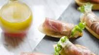 Curly Endive, Prosciutto and Mozzarella on Bruschetta Curly Endive, Prosciutto and Mozzarella on Bruschetta