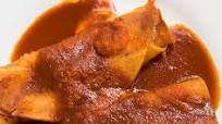 Enchiladas made with chile guajillo sauce Enchiladas made with chile guajillo sauce