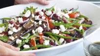 Mediterranean feta salad with pomegranate dressing Mediterranean feta salad with pomegranate dressing