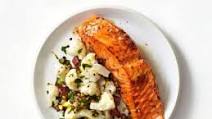 Soy-Maple Salmon with Cauliflower and Pistachios Soy-Maple Salmon with Cauliflower and Pistachios