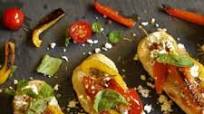 Recipe of Bell Pepper and Cottage Cheese Bruschetta Recipe of Bell Pepper and Cottage Cheese Bruschetta