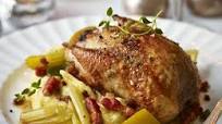 Partridge in cider with apples & celery Partridge in cider with apples & celery