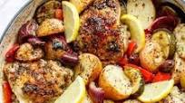 Lemon Herb Mediterranean Chicken + Potatoes (One Pot) Lemon Herb Mediterranean Chicken + Potatoes (One Pot)
