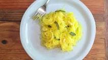 Pressure Cooked Spaghetti Squash with Crispy Sage Garlic Sauce Pressure Cooked Spaghetti Squash with Crispy Sage Garlic Sauce