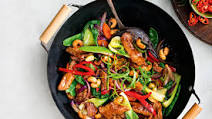 Sticky Chinese pork stir-fry Sticky Chinese pork stir-fry