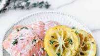 Poached Salmon with Lemon Garlic Butter Sauce Poached Salmon with Lemon Garlic Butter Sauce