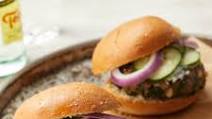 Greek Turkey Burgers with Spinach, Feta & Tzatziki Greek Turkey Burgers with Spinach, Feta & Tzatziki